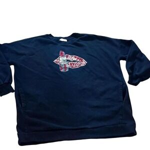 Lips Lipstick Rhinestone Embellished Pullover Sweatshirt Lounge Black